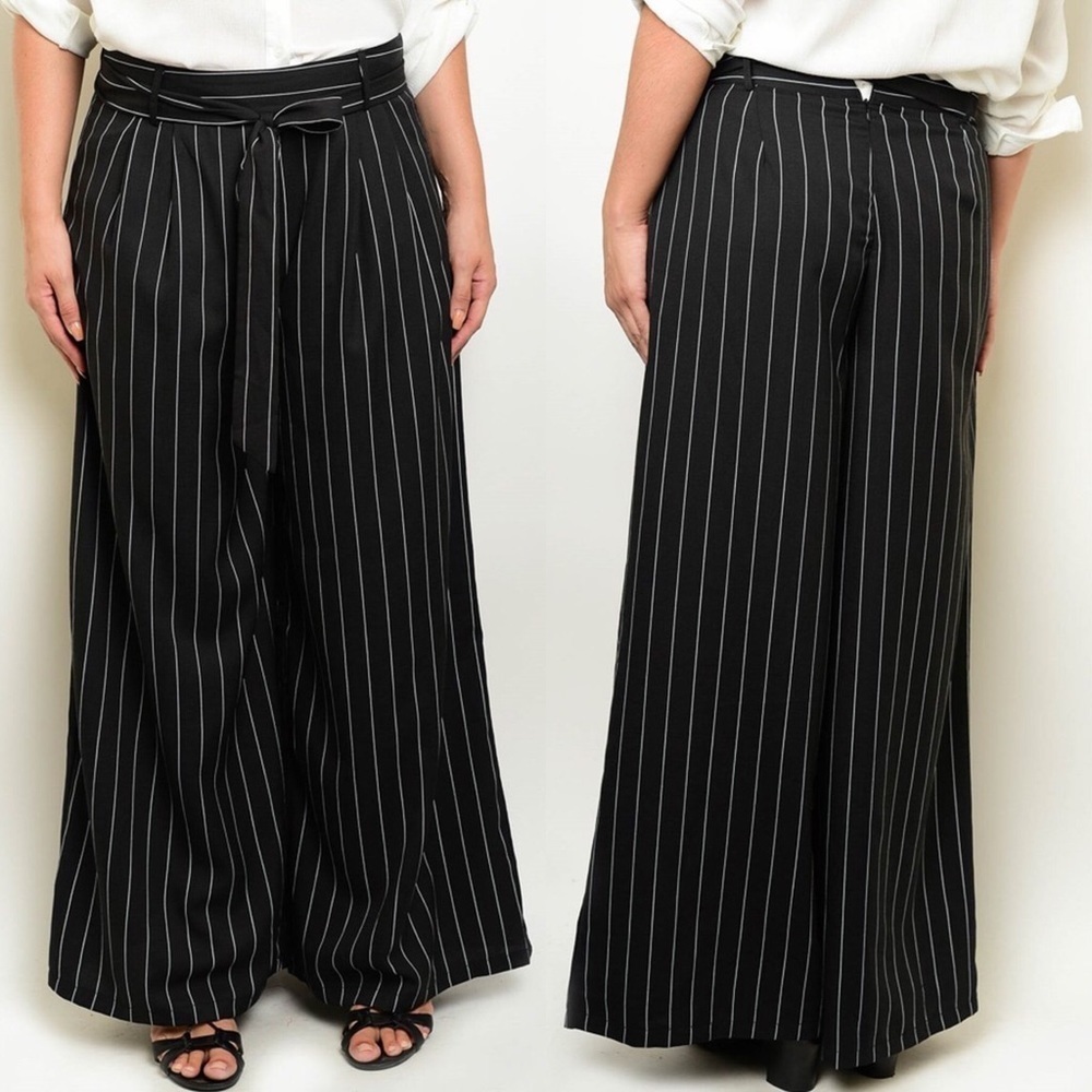 Roxanne Pinstriped Wide Leg Pants